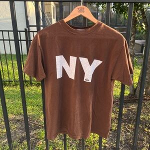 Quiksilver Brown NY Short Sleeve Tee